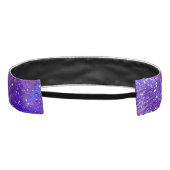 indigo purple glitter peacock feathers athletic headband (Back)