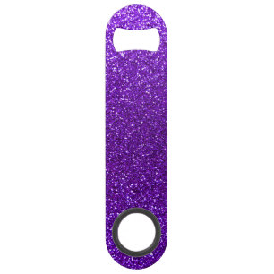 Indigo purple glitter speed bottle opener