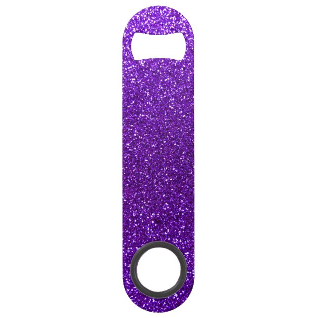 Indigo purple glitter speed bottle opener (Front)