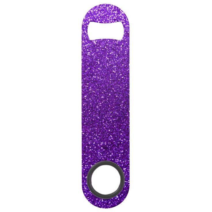 Indigo purple glitter speed bottle opener | Zazzle