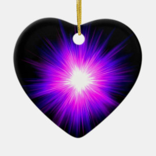Indigo purple healing flame reiki divine energy ceramic ornament