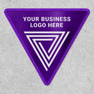 Indigo Purple Ombre Foil Inverted Triangle Logo Patch