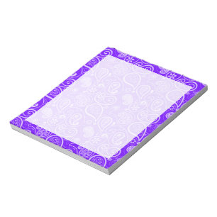 Indigo, Purple Paisley; Floral Notepad