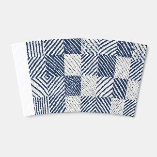 Indigo Rhythm | Textured Geometric Coffee Cup Slee Sleeve