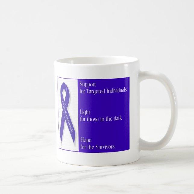 Indigo Ribbon Coffee Mug (Right)