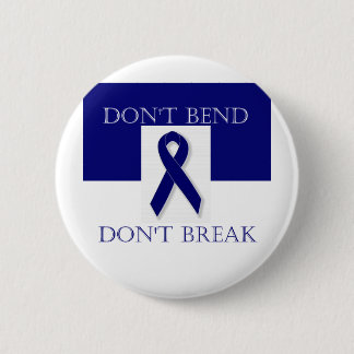 Indigo Ribbon- Don't Bend. Don't Break. DBI. Button