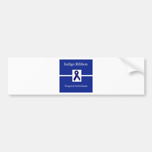 Indigo Ribbon  In Celebration Bumper Sticker (Front)