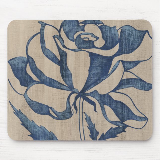 Indigo Rose Mouse Pad (Front)