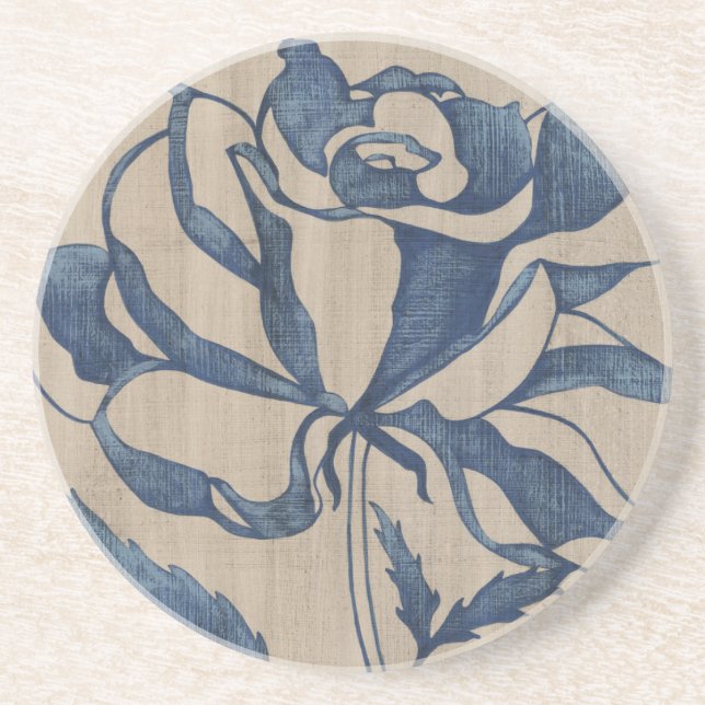 Indigo Rose Sandstone Coaster (Front)
