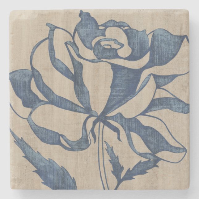 Indigo Rose Stone Coaster (Front)
