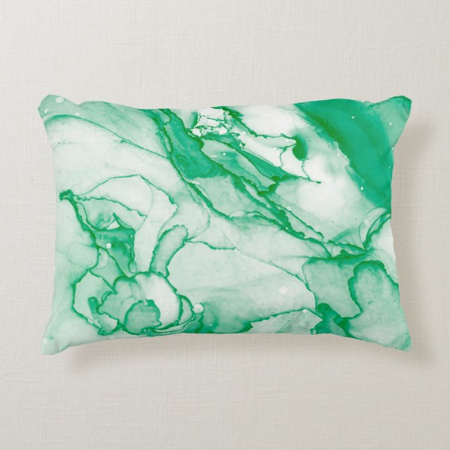 Indigo Round. Bohemian Tie Dye. Blue Roll Psychede Accent Pillow (Front)