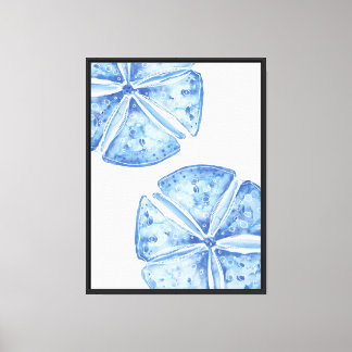 Indigo Sand Dollars Canvas Print