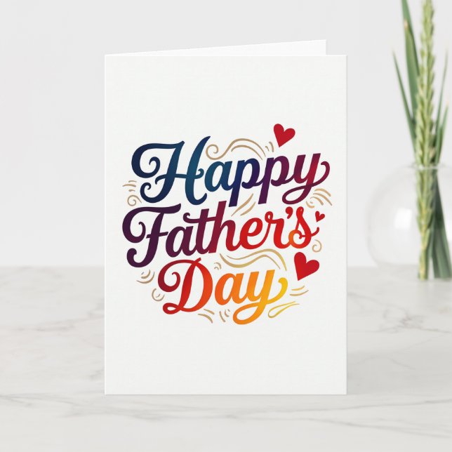 Indigo Script Fathers Day Card (Front)
