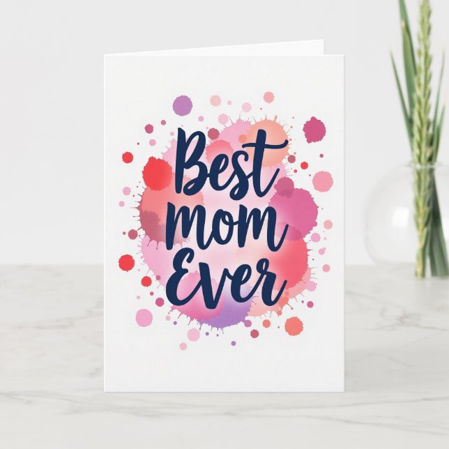 Indigo Script Mothers Day Card (Front)