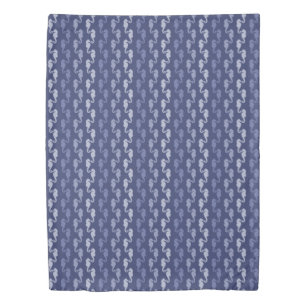 Indigo Seahorse Links Duvet Cover