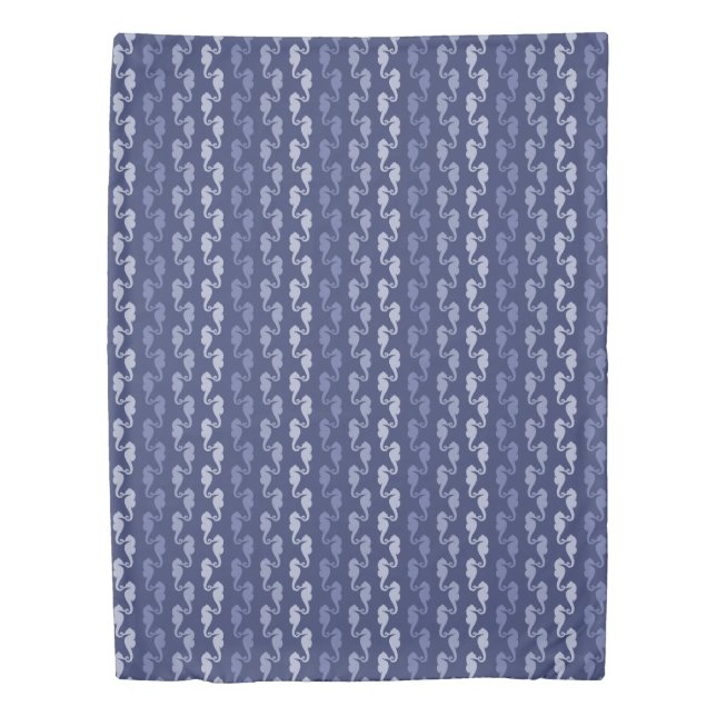 Indigo Seahorse Links Duvet Cover (Front)