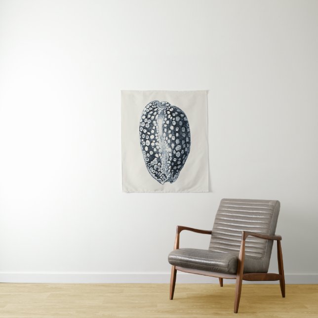 Indigo Seashell Tapestry (In Situ)