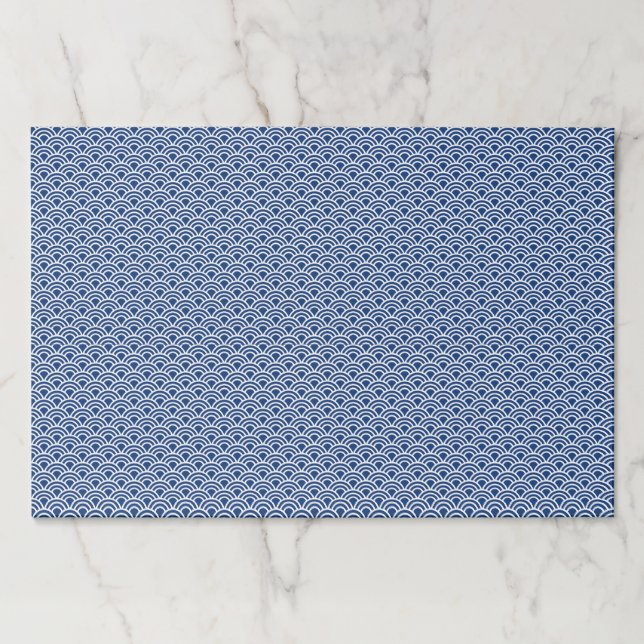 Indigo Seigaiha pattern Paper Pad (Front)