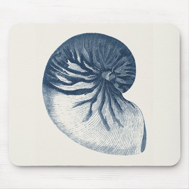 Indigo Shark Eye Seashell Mouse Pad (Front)
