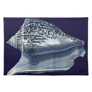Indigo Shells I Cloth Placemat