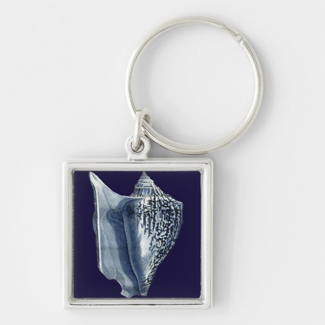 Indigo Shells I Keychain (Front)