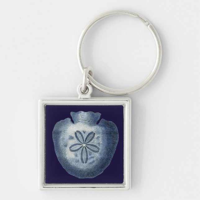 Indigo Shells III Keychain (Front)