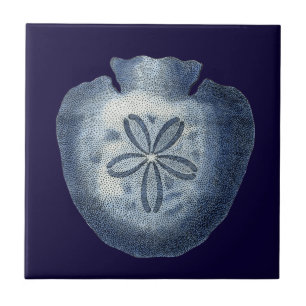 Indigo Shells III Tile