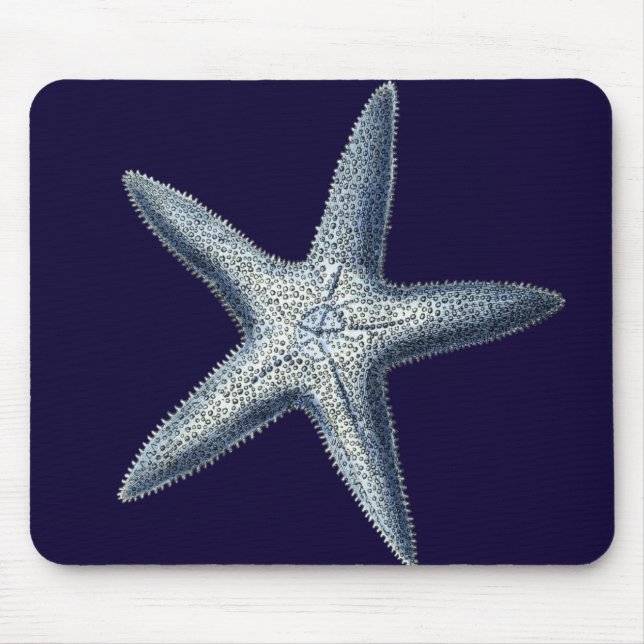 Indigo Shells IV Mouse Pad (Front)