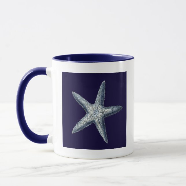 Indigo Shells IV Mug (Left)