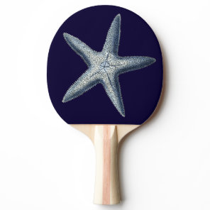 Indigo Shells IV Ping Pong Paddle