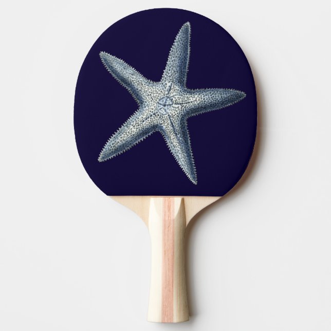 Indigo Shells IV Ping Pong Paddle (Front)