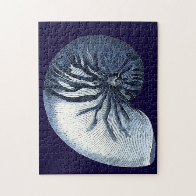 Indigo Shells VII Jigsaw Puzzle (Vertical)