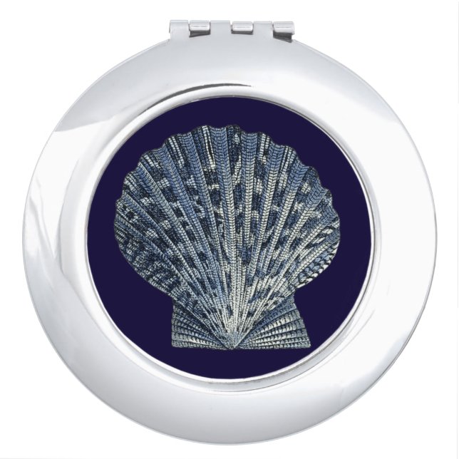 Indigo Shells VIII Compact Mirror (Front)