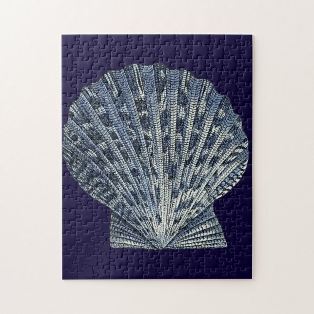 Indigo Shells VIII Jigsaw Puzzle (Vertical)