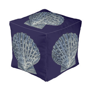 Indigo Shells VIII Pouf