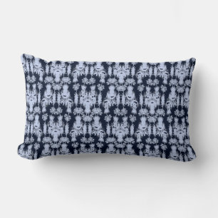 Indigo Shibori Pillow: Textured Dye Dreams Lumbar Pillow