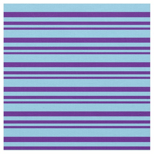 Indigo & Sky Blue Stripes/Lines Pattern Fabric