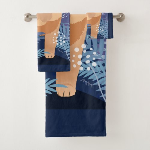 INDIGO smooth chow bath towel set