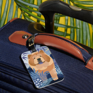 INDIGO smooth chow luggage tag