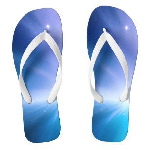 Indigo Starlight Background Flip Flops