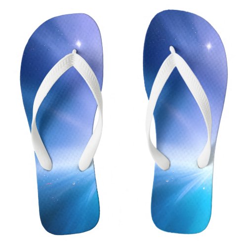 Indigo Starlight Background  Flip Flops