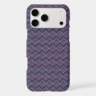 Indigo Stitched Diamonds iPhone 17 Pro Max Case