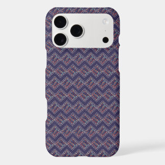Indigo Stitched Diamonds iPhone 17 Pro Max Case