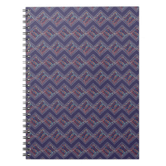 Indigo Stitched Diamonds Notebook