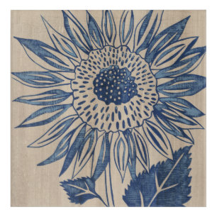 Indigo Sunflower Acrylic Print