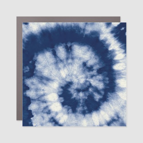 Indigo swirl tie_dye bohemian car magnet