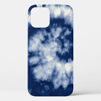 Indigo swirl, tie-dye, bohemian. iPhone 12 case