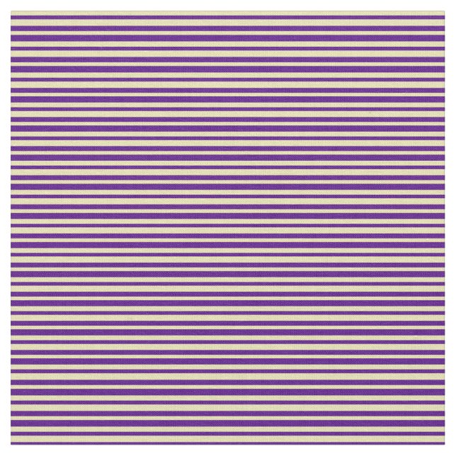 Indigo & Tan Lines/Stripes Pattern Fabric (Close Up)