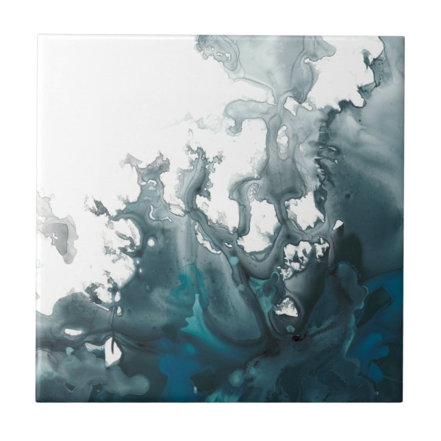 Indigo Tempest Ceramic Tile (Front)