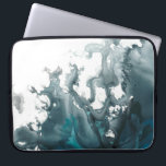 Indigo Tempest Laptop Sleeve<br><div class="desc">Indigo Tempest I by June Erica Vess. Unique and abstract design done in varying shades of blue diffusing outward into the white background.</div>